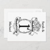 Carte Postale 1er anniversaire Mariage (Devant / Derrière)