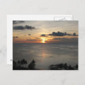 Carte Postale 1er coucher de soleil à Guam (Devant / Derrière)