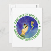 CARTE POSTALE 1ER ÉTOILE À DROITE, DIRECTEMENT JUSQU'AU MATIN (Devant / Derrière)