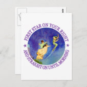 CARTE POSTALE 1ER ÉTOILE À DROITE, DIRECTEMENT JUSQU'AU MATIN (Devant / Derrière)