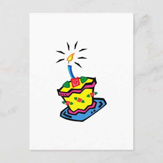 Carte Postale 1er gâteau d'anniversaire (Devant)