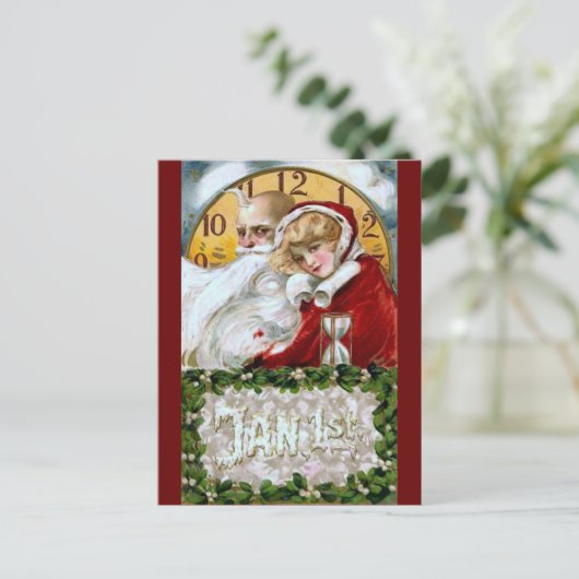 Carte Postale 1er janvier (Debout devant)