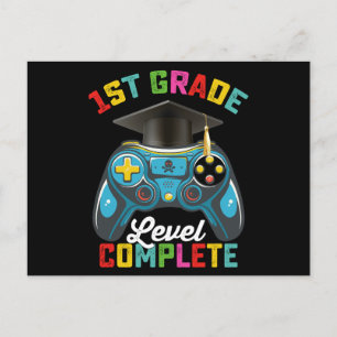 Carte Postale 1ère année Niveau Complet Graduation Jeu Gamer