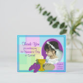 Carte Postale 1ère communion Merci/ Photo (Debout devant)