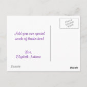 Carte Postale 1ère communion Merci/ Photo (Dos)