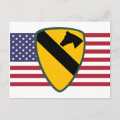 Carte Postale 1ère division de cavalerie Patch États-Unis (Devant)