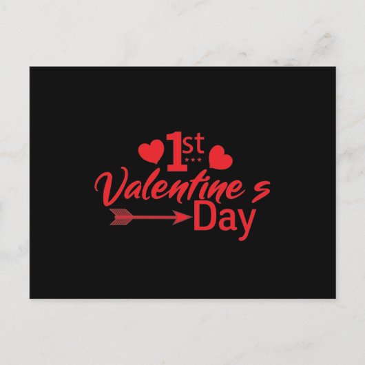 Carte Postale 1ère Saint Valentin (Devant)