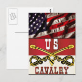 Carte Postale 1re bannière de la division CAVALRY (Devant / Derrière)
