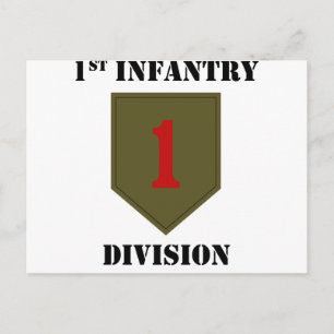 Carte Postale 1re division d'infanterie avec texte