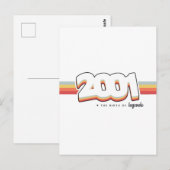 Carte Postale 2001 La naissance de légendes (Devant / Derrière)