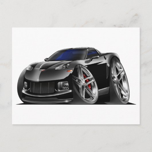 Carte Postale 2005-09 Corvette Black Car (Devant)