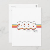 Carte Postale 2006 La naissance des légendes (Devant / Derrière)