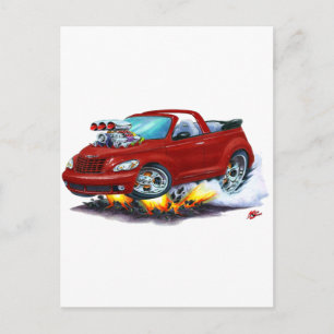 Carte Postale 2008-10 PT Cruiser Maroon Convertible