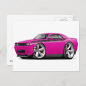 Carte Postale 2009-11 Challenger RT Fuschia-Black Car (Devant / Derrière)