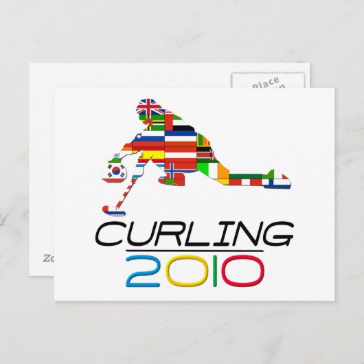 Carte Postale 2010: Curling (Devant / Derrière)