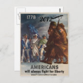 Carte Postale 2012 Lutte pour la Liberté (Devant / Derrière)