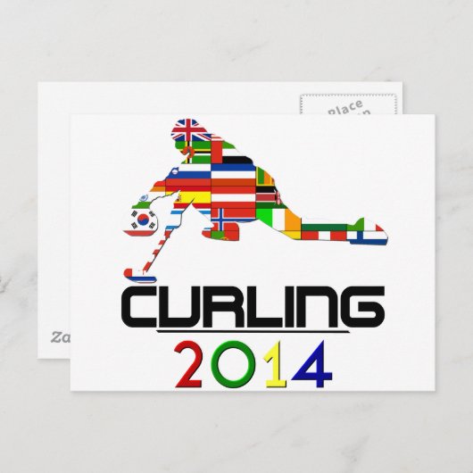 Carte Postale 2014: Curling (Devant / Derrière)