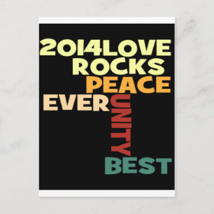 Carte Postale 2014 Love Rocks Peace Art Imprimer