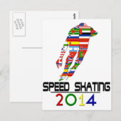 Carte Postale 2014 : Patinage de vitesse (Devant / Derrière)
