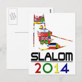 Carte Postale 2014 : Slalom (Devant / Derrière)