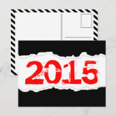 Carte Postale 2015 (papier déchiré) (Devant / Derrière)
