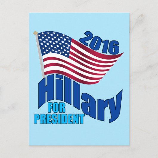 Carte Postale 2016 Hillary à la présidence (Devant)