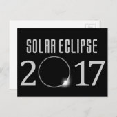 Carte postale 2017 d'éclipse solaire (Devant / Derrière)