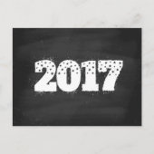 Carte postale 2017 sur tableau à craie (Devant)