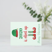 Carte Postale 2020 Est Elfed Up Joyeux Elf Outfit Noël (Debout devant)