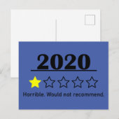 Carte Postale 2020 Horrible Review (Devant / Derrière)