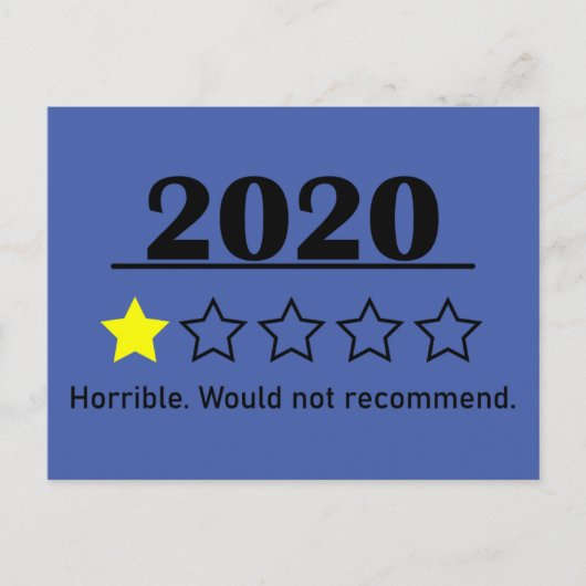 Carte Postale 2020 Horrible Review (Devant)