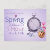 Carte Postale 2022 Heure d'été Changement Reminder Postcar (Devant)