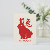 Carte Postale 2023 Année Du Lapin (Debout devant)
