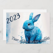 Carte postale 2023 Année du lapin d'eau (Devant / Derrière)