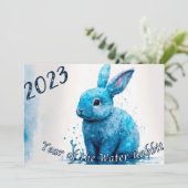 Carte postale 2023 Année du lapin d'eau (Debout devant)