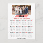 Carte Postale 2023 Calendrier Famille moderne Photo Nouvel An (Devant)