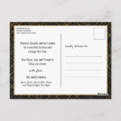 Carte Postale 2023 Calendrier moderne Gold et noir Script photo (Dos)