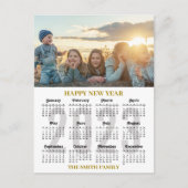 Carte Postale 2023 Calendrier moderne Gold et noir Script photo (Devant)
