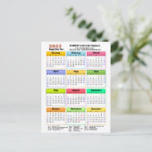 Carte Postale 2023 Calendrier Rose Gold Stripes Moderne Entrepri (Debout devant)