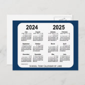 Carte Postale 2024-2025 Boîte de police Calendrier de l'école bl (Devant / Derrière)