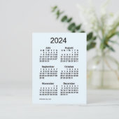 Carte Postale 2024 Alice Blue 6 Mois Mini Calendrier par Janz (Debout devant)
