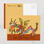 Carte Postale 2024 Année du Dragon (Devant / Derrière)