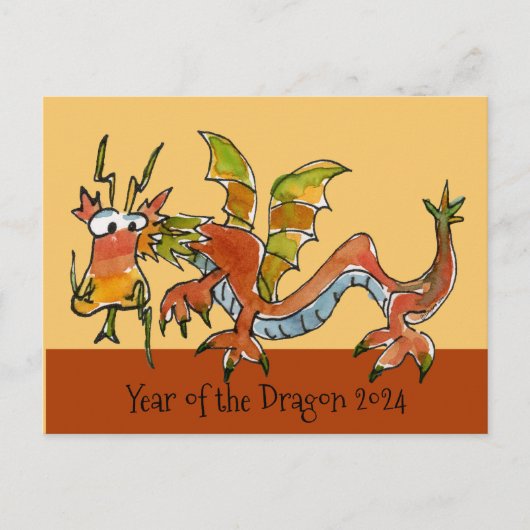 Carte Postale 2024 Année du Dragon (Devant)