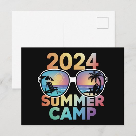Carte Postale 2024 Summer Camp Vacation Matching Family Group (Devant / Derrière)