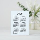 Carte Postale 2025 Alice Blue 6 Mois Mini Calendrier par Janz (Debout devant)