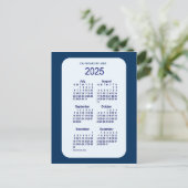 Carte Postale 2025 Alice Blue 6 Mois Mini Calendrier par Janz (Debout devant)