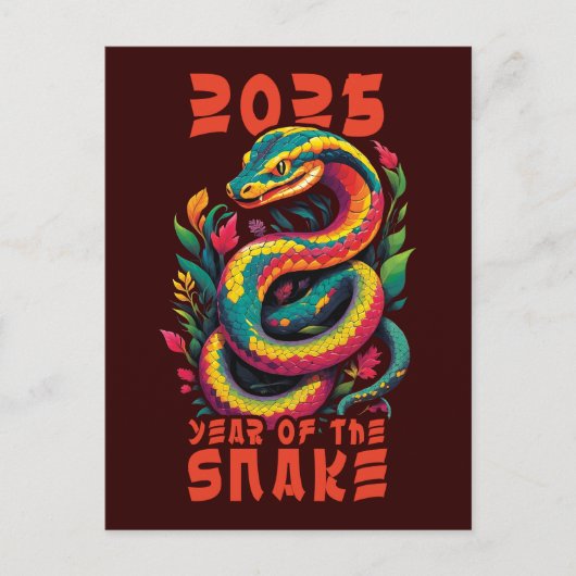 Carte Postale 2025 Année Du Serpent (Devant)