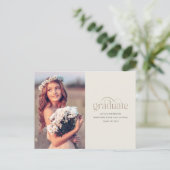 Carte Postale 2025 Elégant Neutrals Moderne 1-Photo Graduation (Debout devant)
