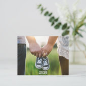 Carte Postale 2025 Grossesse de la photo attendue Faire-part (Debout devant)