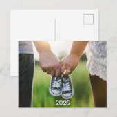 Carte Postale 2025 Grossesse de la photo attendue Faire-part (Devant / Derrière)